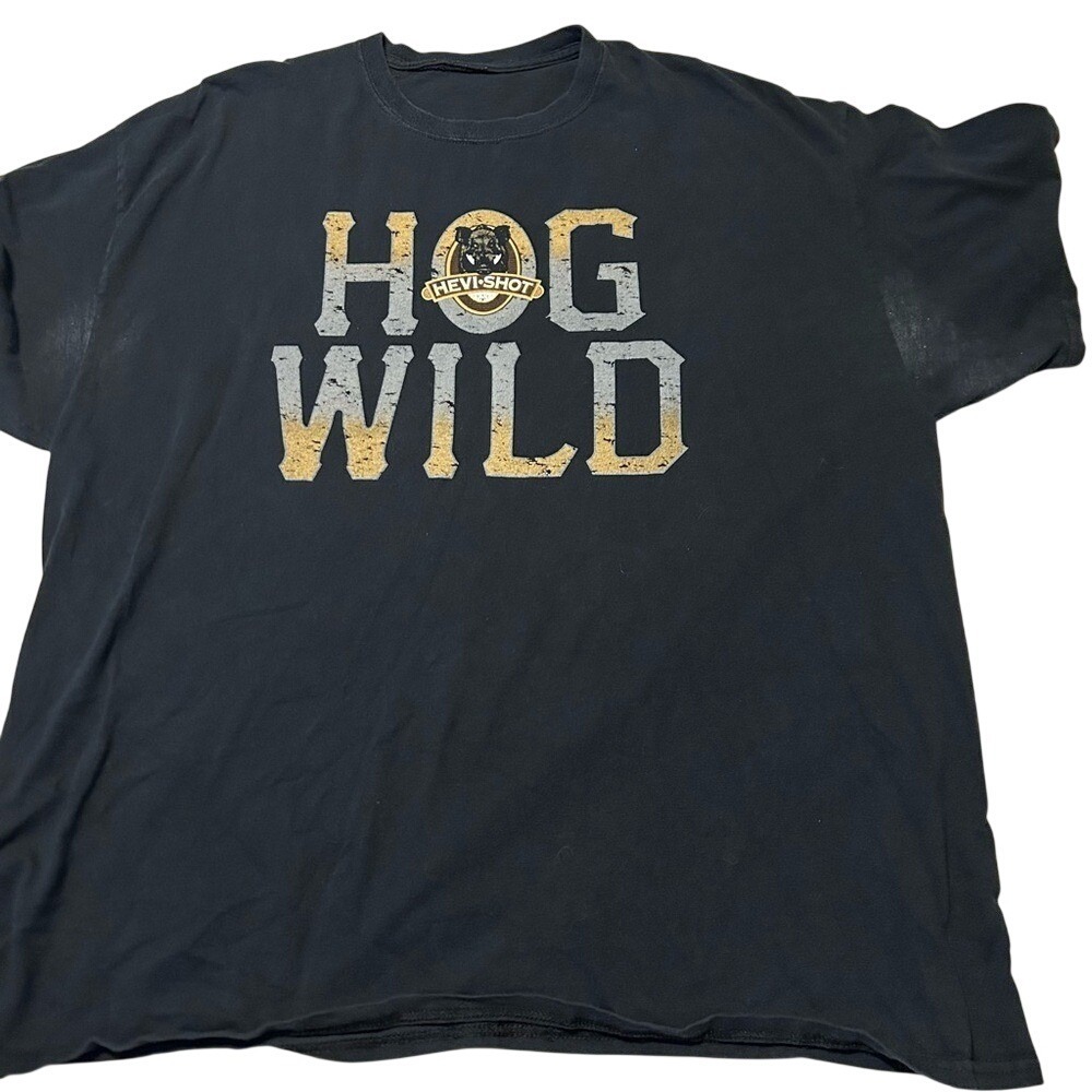 Vintage-Style Hevi-Shot "Hog Wild" Graphic Tee | Humor Hunting Shirt XL